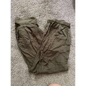American Eagle Women’s XS Pull On Army Green Elastic Waist Ankle Pants